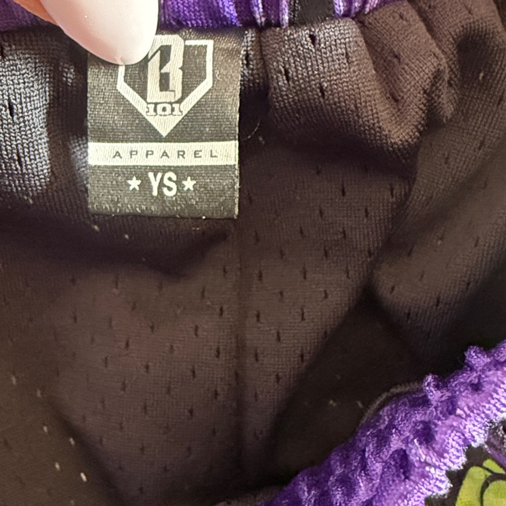 Spooky Halloween Kids Shorts - Purple and Green - Picture 3 of 4